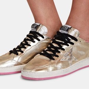 Golden goose ball star metallic sneakers
